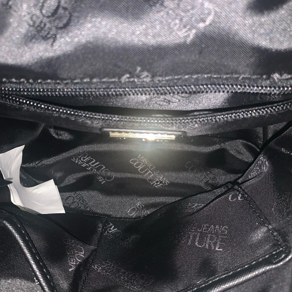 Versace Jeans Collection Black and Gold Baroque Backpack NWOT